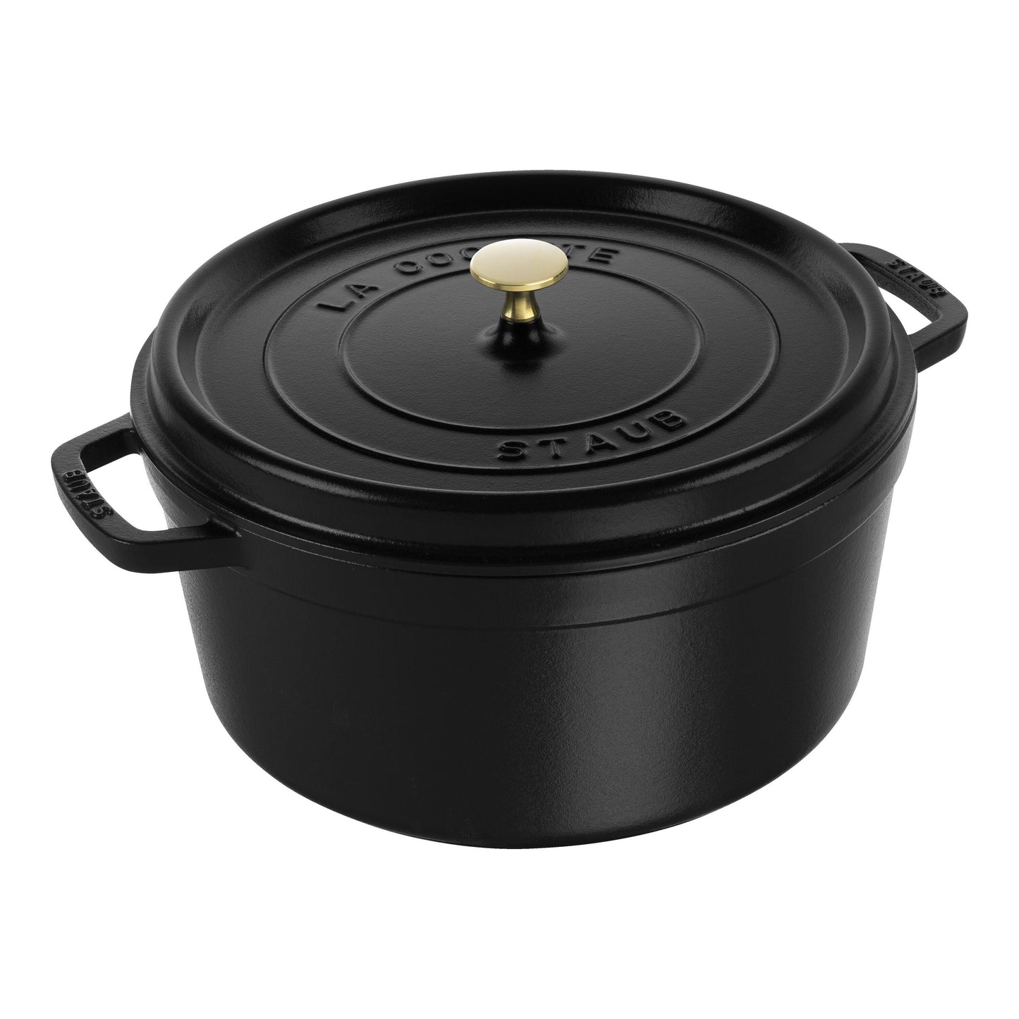 STAUB La Cocotte 8.4 L Cast Iron Round Cocotte, Black-0