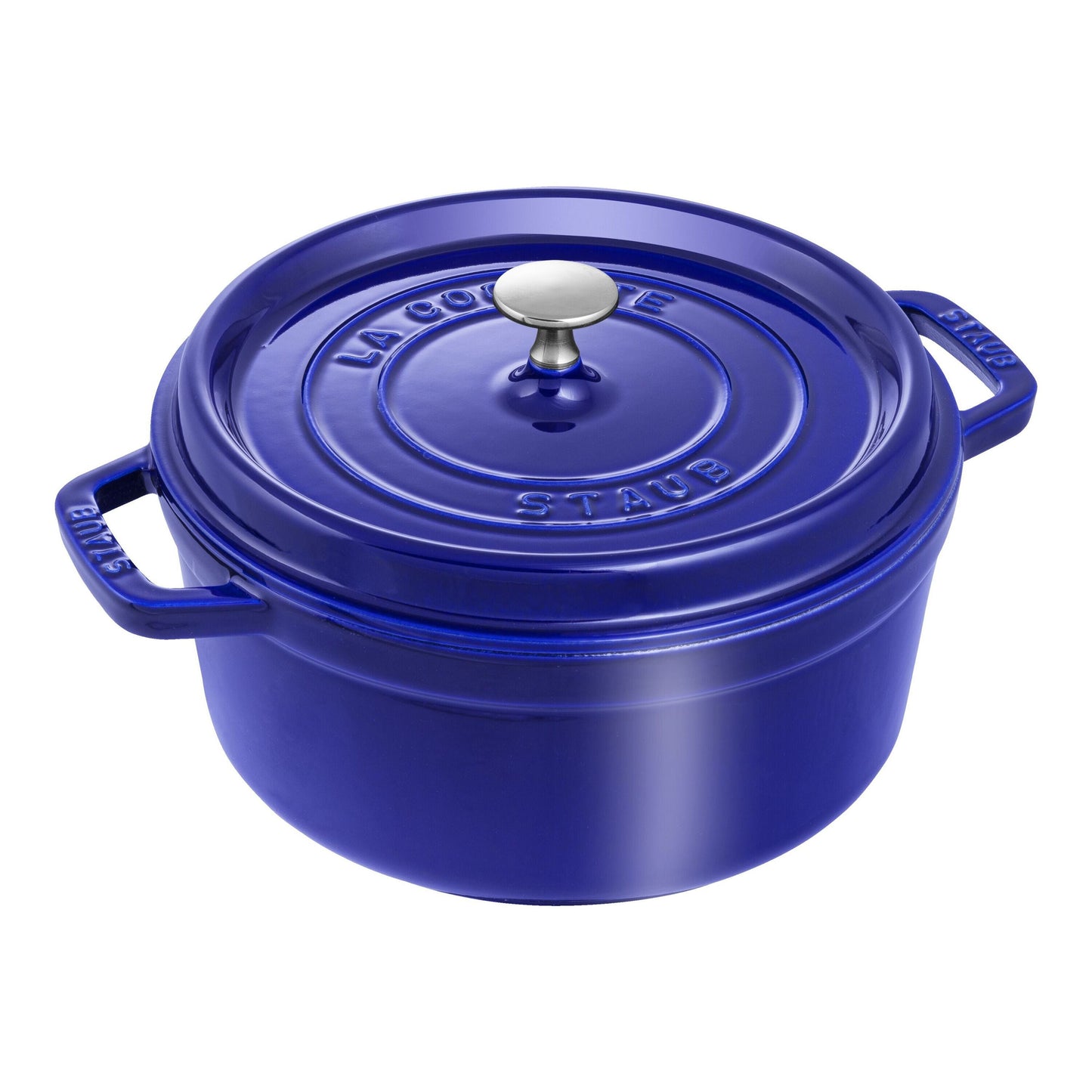 STAUB La Cocotte 3.7 L Cast Iron Round Cocotte, Dark-Blue-0