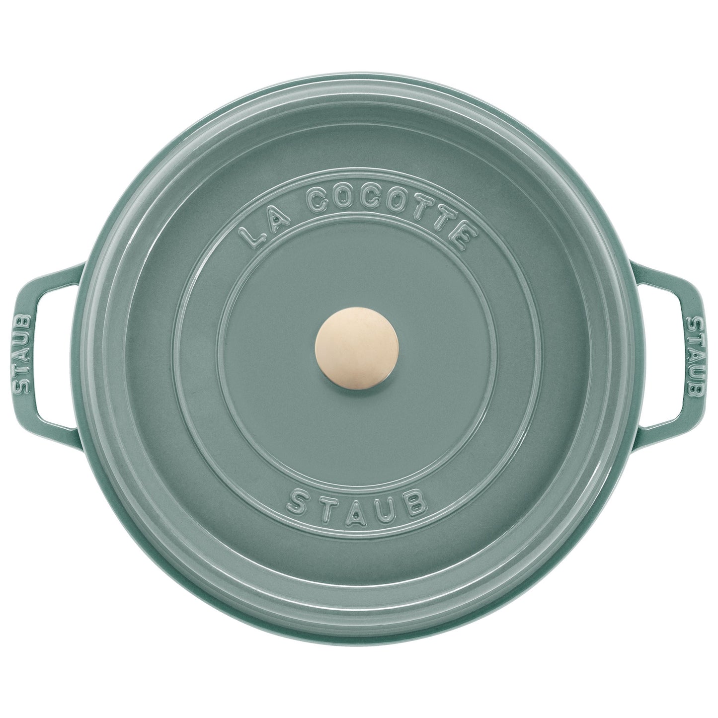 STAUB La Cocotte 5.25 L Cast Iron Round Cocotte, Eucalyptus-1