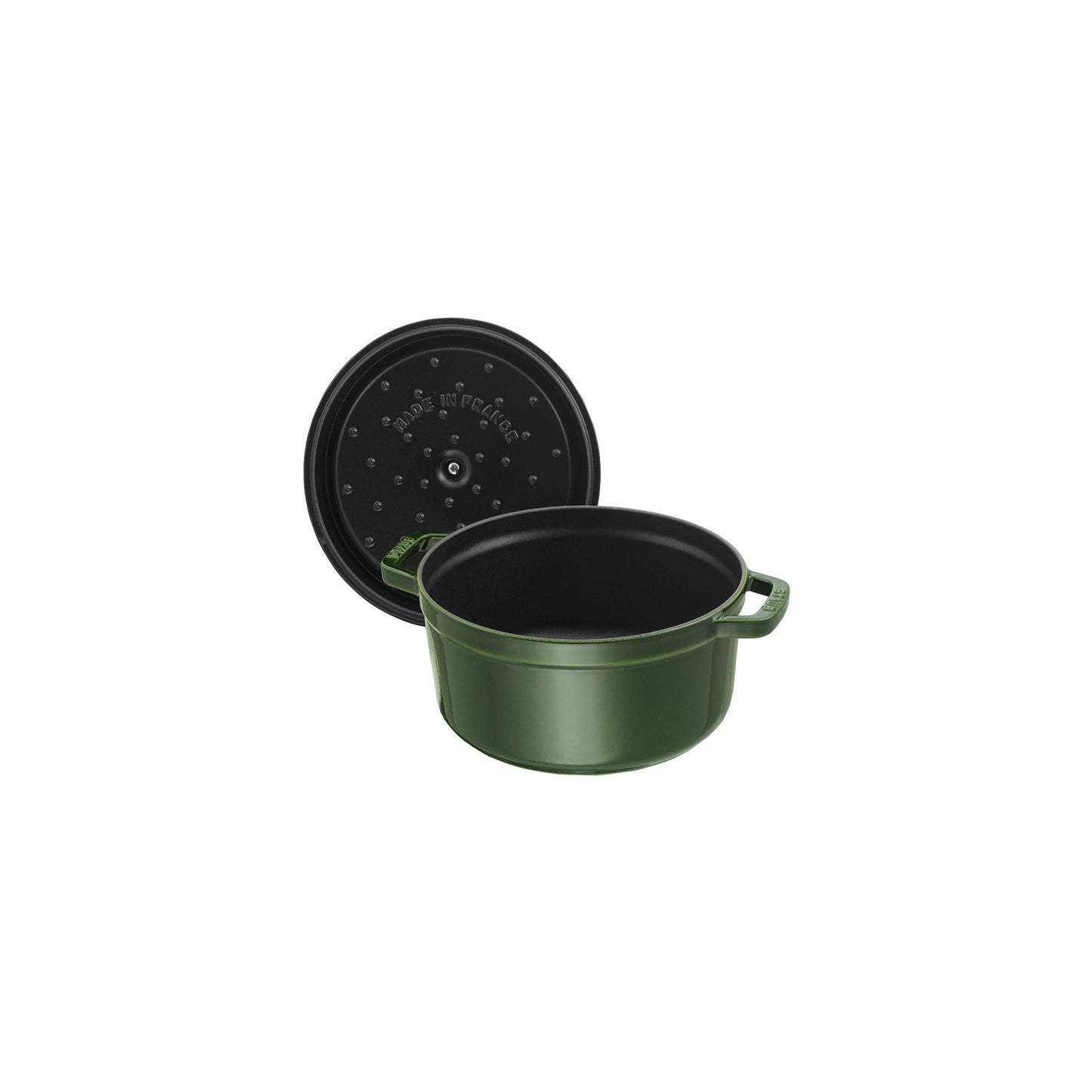 STAUB La Cocotte 5.25 L Cast Iron Round Cocotte, Basil-Green (Visual Imperfections - B STOCK)-1